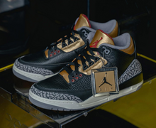 Load image into Gallery viewer, Jordan 3 Retro Black Cement Gold (W)
